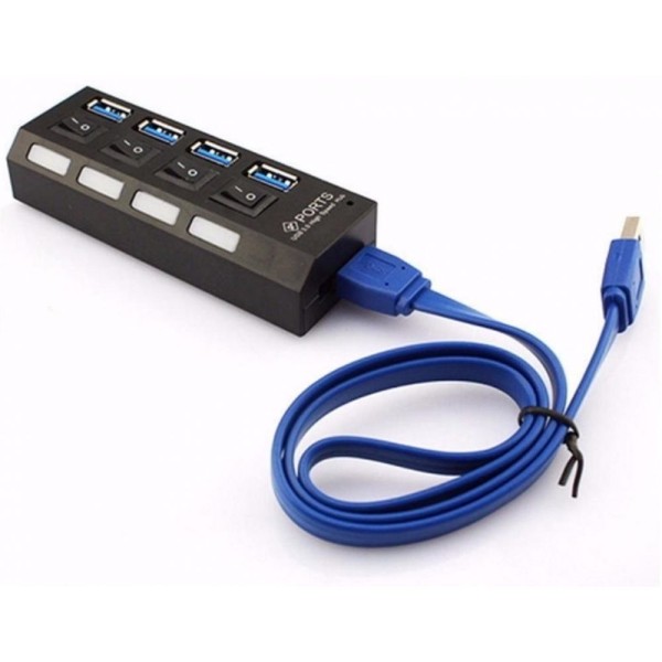 Encontraproduto.com.br - Hub Usb 3.0 4 Portas Super Speed com Botão de Liga e Desliga