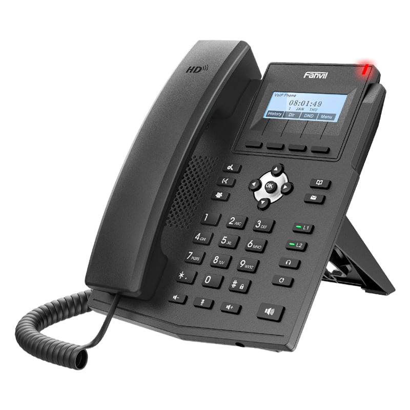 Encontraproduto.com.br - Telefone Ip X1SG Fanvil Gigabit Poe 2 Linhas Sip Com Fonte E Display Luminoso