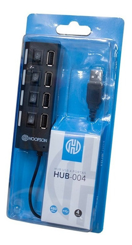 Hub USB 2.0 4 Portas Hoopson HUB-004