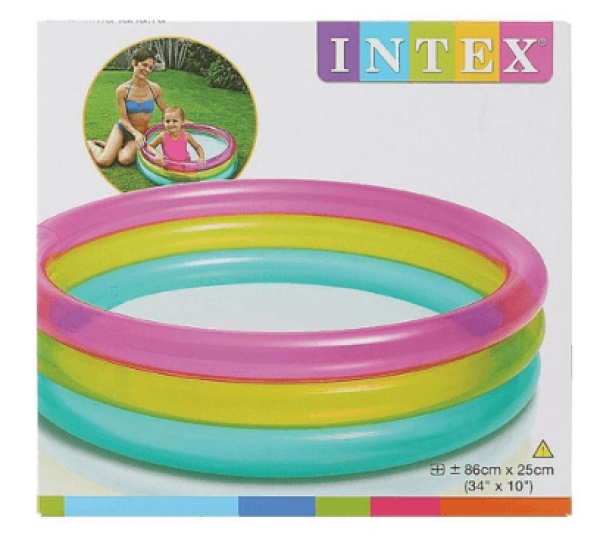 Encontraproduto.com.br - Piscina Redonda Inflável - 28 Litros - Pôr-do-sol - Intex - Cores Sortidas