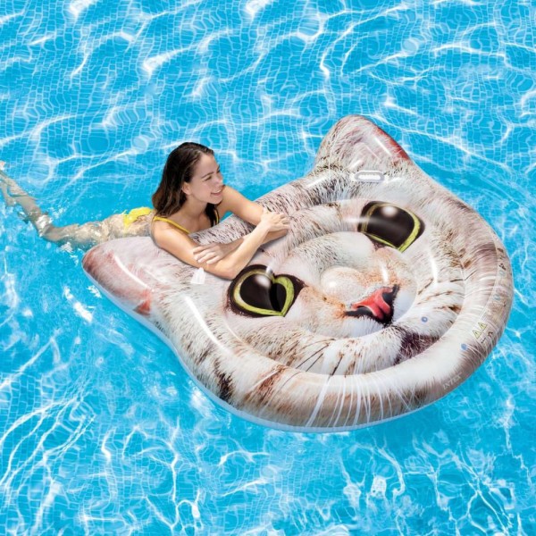 Encontraproduto.com.br - Bóia Colchão Inflável para Piscina Gato Intex