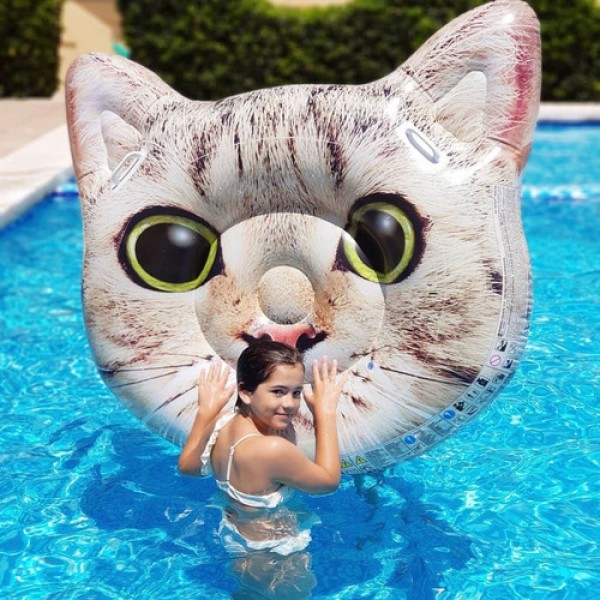 Encontraproduto.com.br - Bóia Colchão Inflável para Piscina Gato Intex