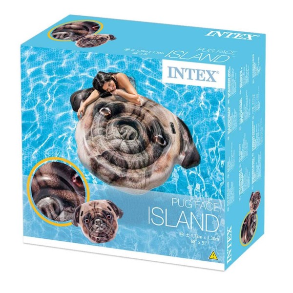 Encontraproduto.com.br - Colchão Inflável Cachorro Pug 1.73m X 1.30m - Intex 58785