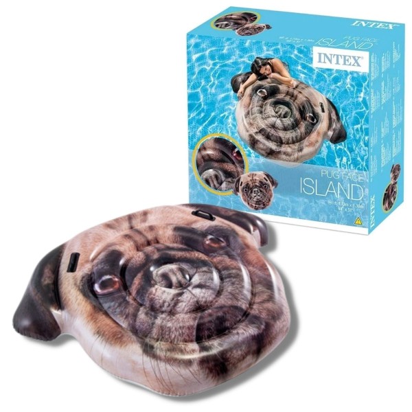 Encontraproduto.com.br - Colchão Inflável Cachorro Pug 1.73m X 1.30m - Intex 58785