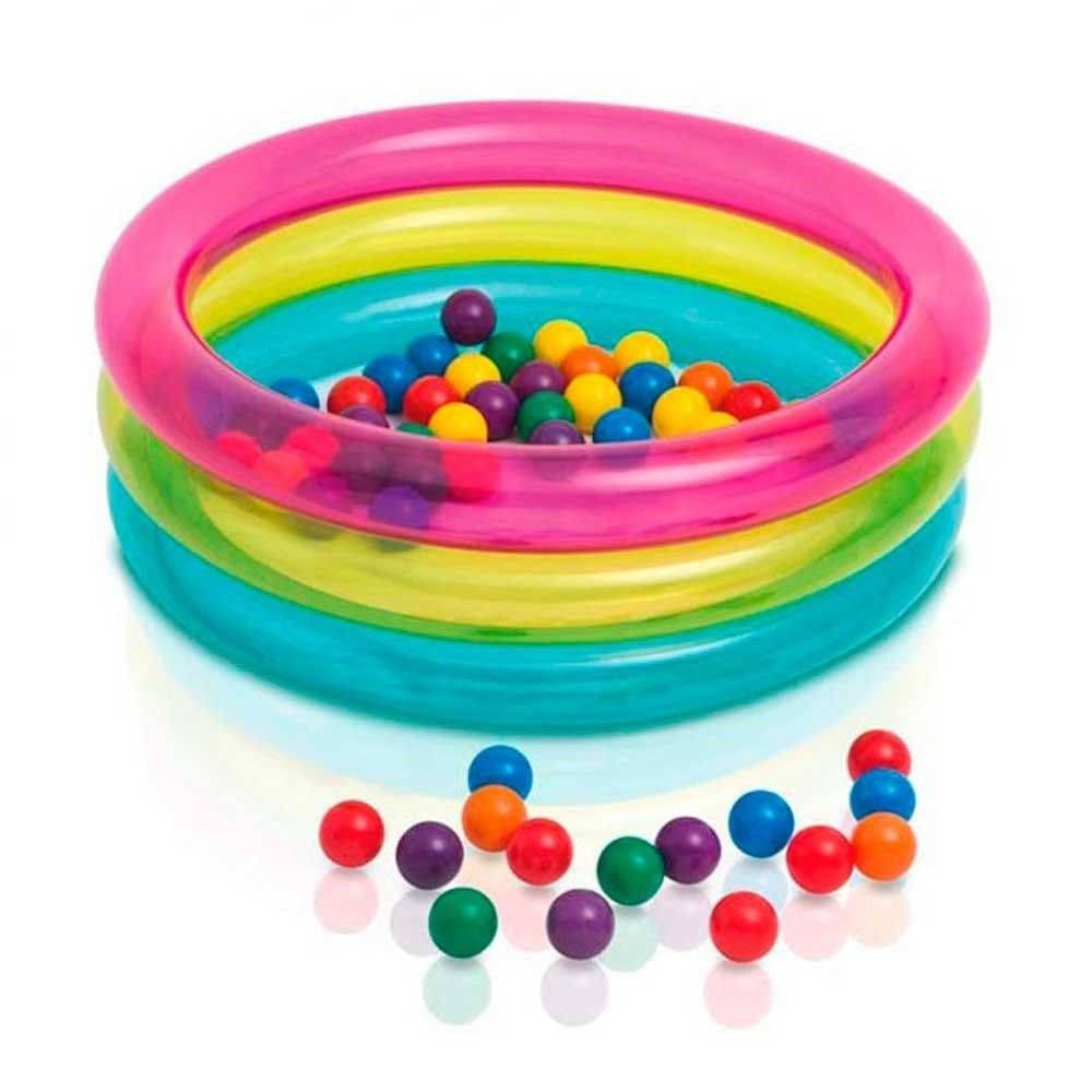 Encontraproduto.com.br - Piscina Inflável Infantil 50 Bolinhas Intex - Multi Colorido