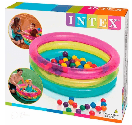 Encontraproduto.com.br - Piscina Inflável Infantil 50 Bolinhas Intex - Multi Colorido
