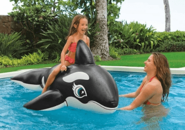 Encontraproduto.com.br - Bote Boia Inflável Baleia Gigante 193 com Alça - Intex 58561