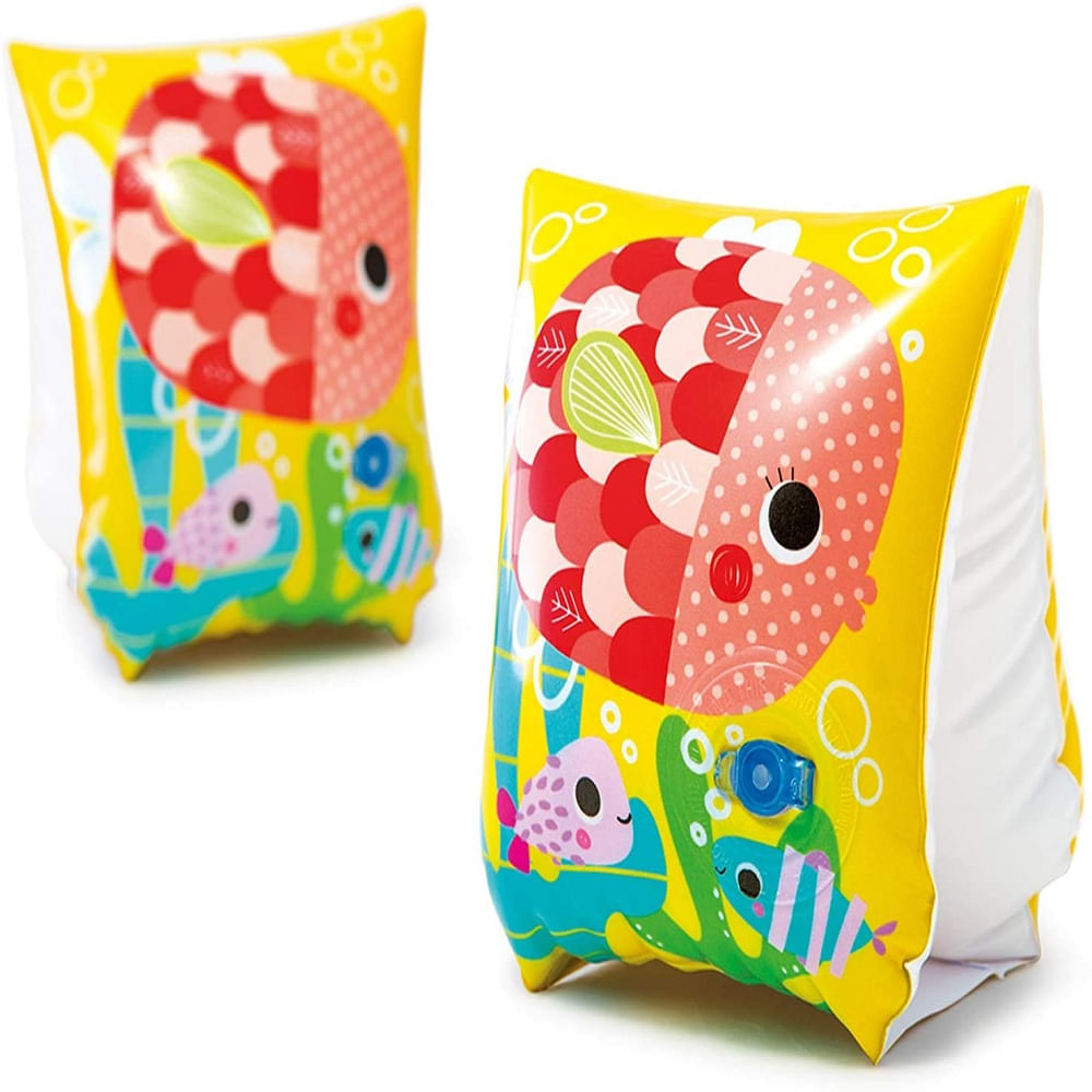Encontraproduto.com.br - Boia para os Bracos Peixinhos Divertidos 23x15cm - Intex