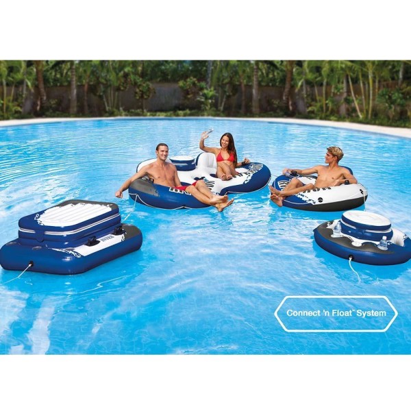 Encontraproduto.com.br - Poltrona Refrescante Corredeiras Gigante Dupla Com Bar Intex