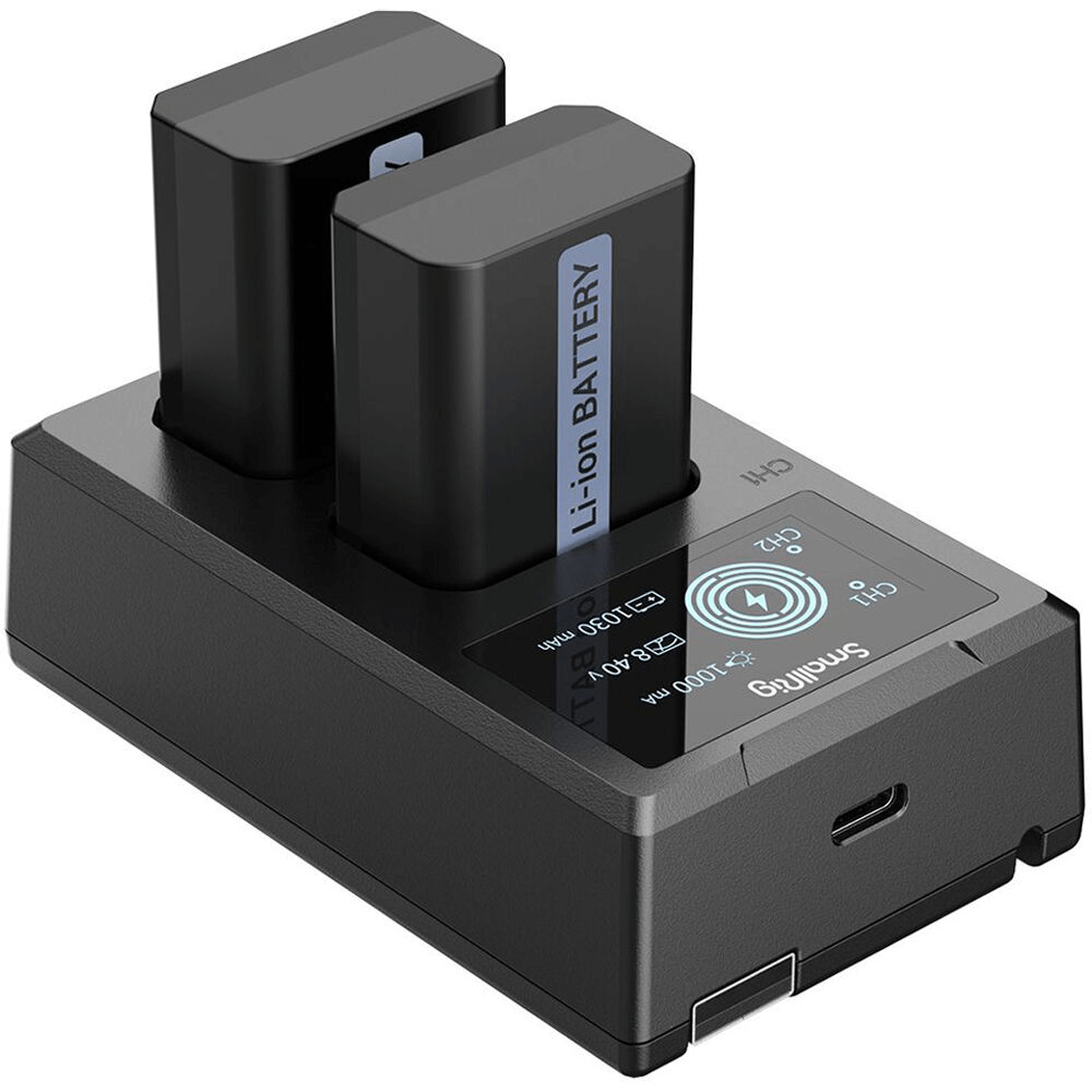 Encontraproduto.com.br - Kit SmallRig 3818 2x Baterias NP-FW50 e Carregador Duplo (Bivolt)