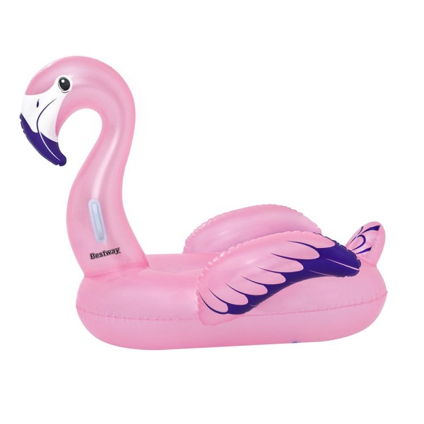 Encontraproduto.com.br - Boia inflável Bestway Flamingo com alças resistentes ideal para piscinas em dias quentes