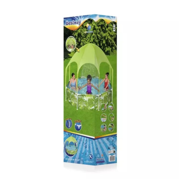 Encontraproduto.com.br - Piscina com Cobertura 1.688L - BESTWAY
