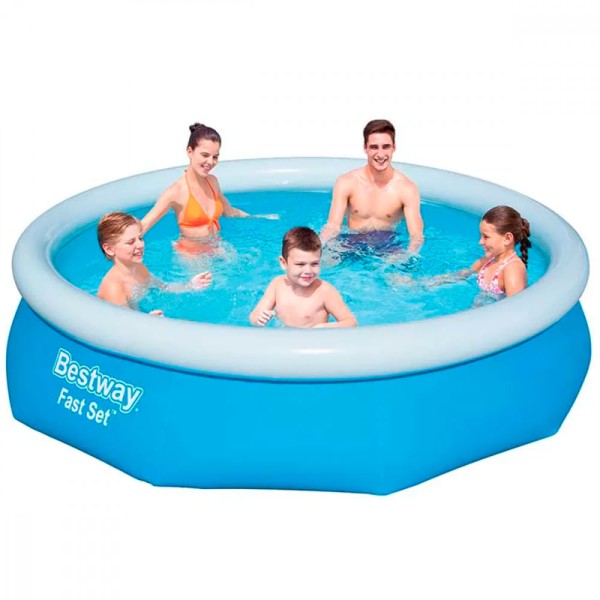 Encontraproduto.com.br - Piscina Inflável Circular Fast Set Bestway de 3800 litros