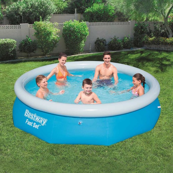 Encontraproduto.com.br - Piscina Inflável Circular Fast Set Bestway de 3800 litros