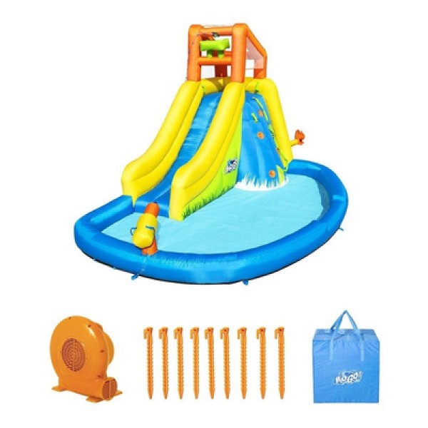 Encontraproduto.com.br - Mega Parque Aquático Inflável Splashmore 4,35m X 2,86m X 2,67m 220v Bestway 53345