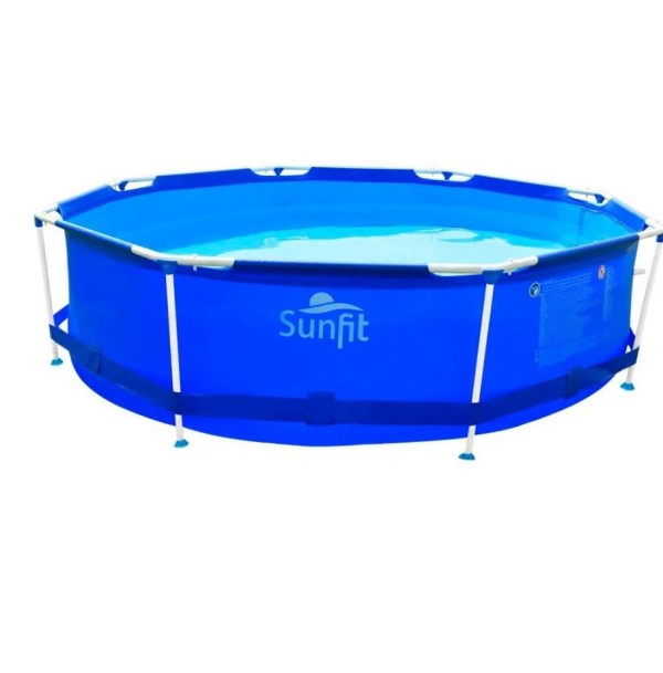 Encontraproduto.com.br - Piscina estrutural redondo Intex 28210 com capacidade de 6503 litros de 366cm de comprimento x 366m de largura de 366cm de diâmetro  azul design mosaico