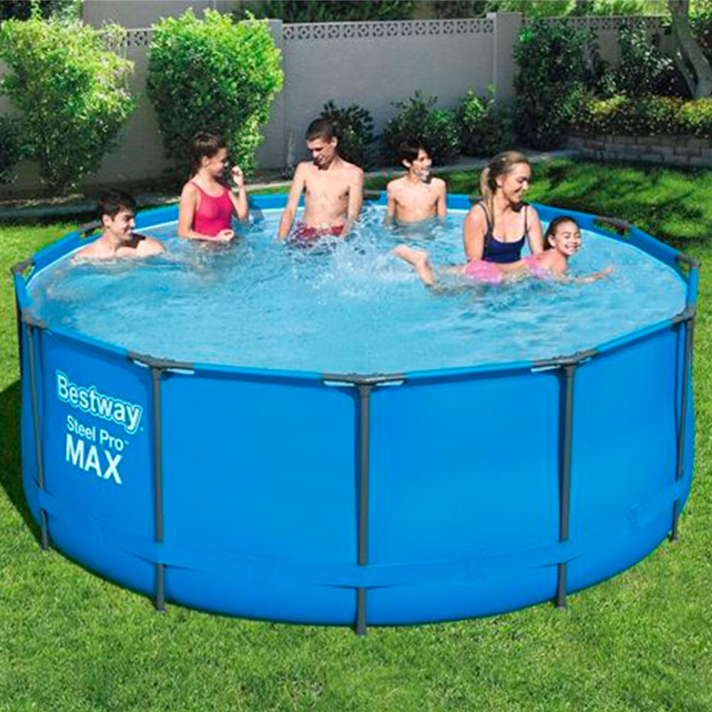 Encontraproduto.com.br - Piscina Estrutural 10.250l Com Capa, Escada, Filtro 220v Cor Branco