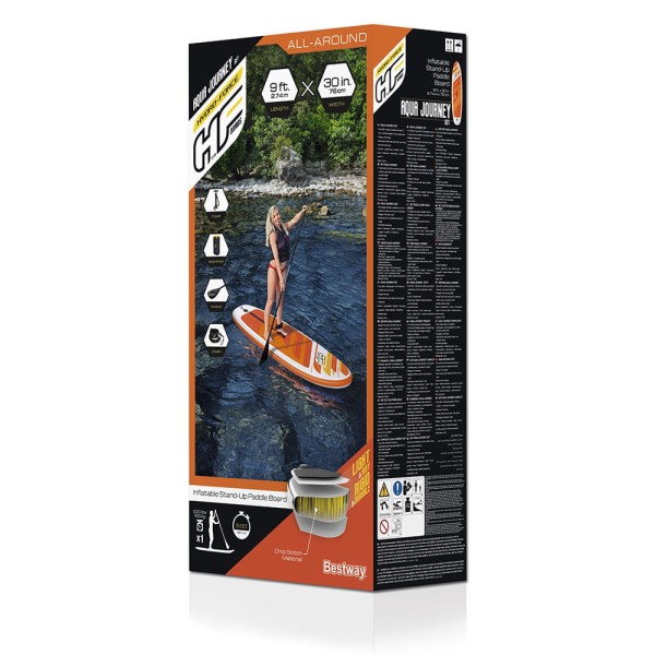 Encontraproduto.com.br - Prancha de Stand Up Paddle Aqua Journey Bestway com remo