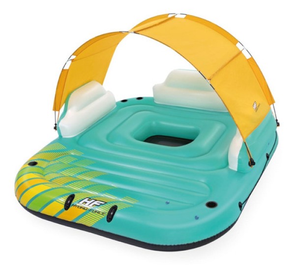 Encontraproduto.com.br - Bóia Ilha Inflável Sunny Lounge com Cobertura Bestway 43407