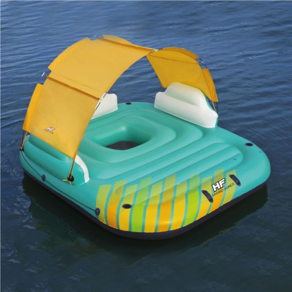 Encontraproduto.com.br - Bóia Ilha Inflável Sunny Lounge com Cobertura Bestway 43407