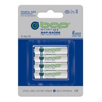 Kit Com 2 Pilha Super Alcalina Aaa Bap-sa066 (4 Pilhas)