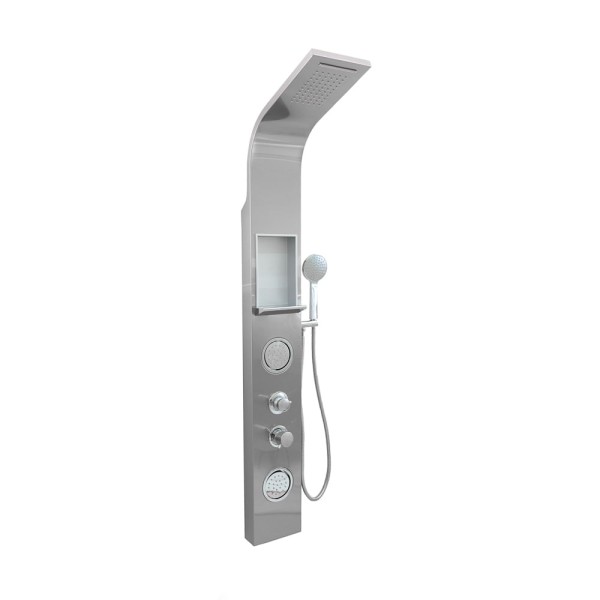 Encontraproduto.com.br - Chuveiro com Hidromassagem Vertical - OHOME Double Aluminium Santorini