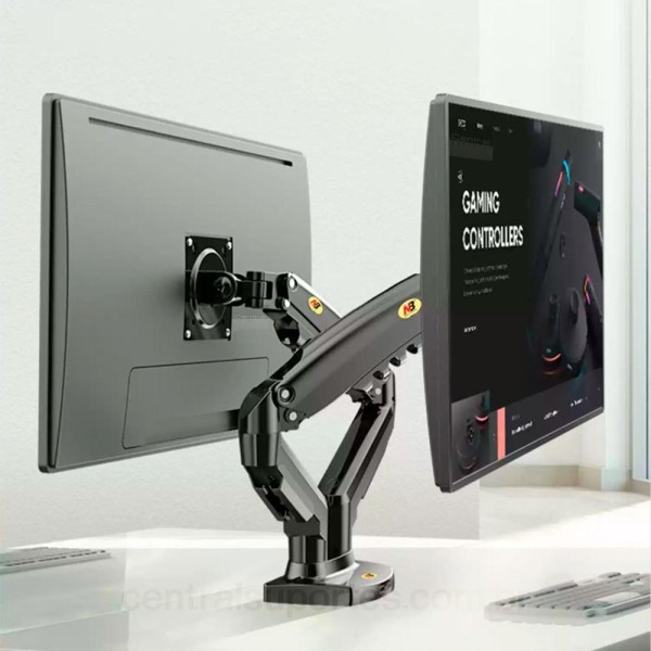 Encontraproduto.com.br - Suporte Duplo Mesa Articulado Pistão A Gas -monitor- F160