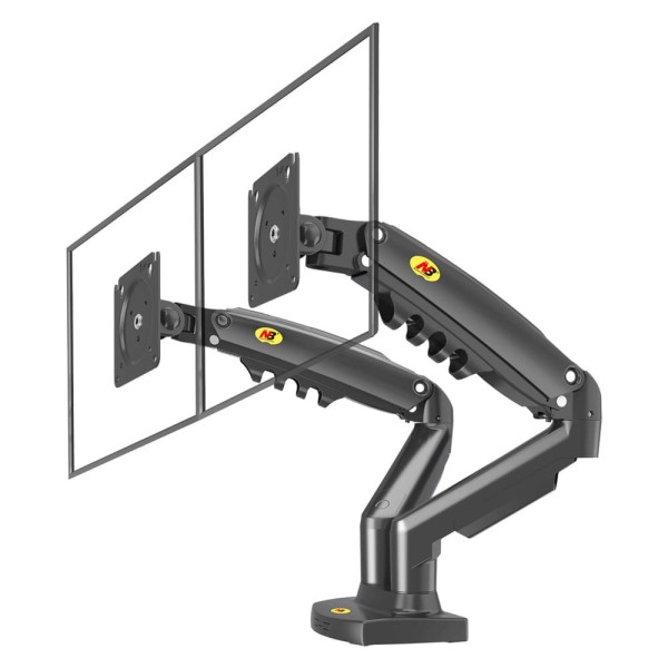 Encontraproduto.com.br - Suporte Duplo Mesa Articulado Pistão A Gas -monitor- F160