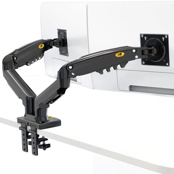 Encontraproduto.com.br - Suporte Duplo Mesa Articulado Pistão A Gas -monitor- F160