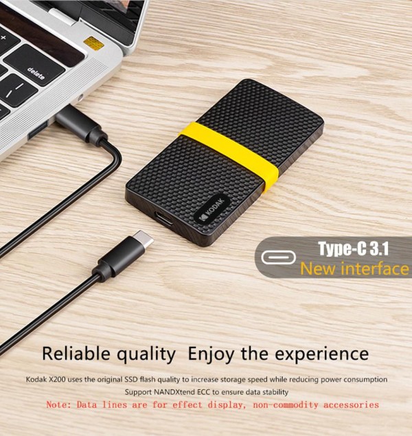 Encontraproduto.com.br - Disco Rígido Externo KODAK X200 Mini PSSD USB3.1