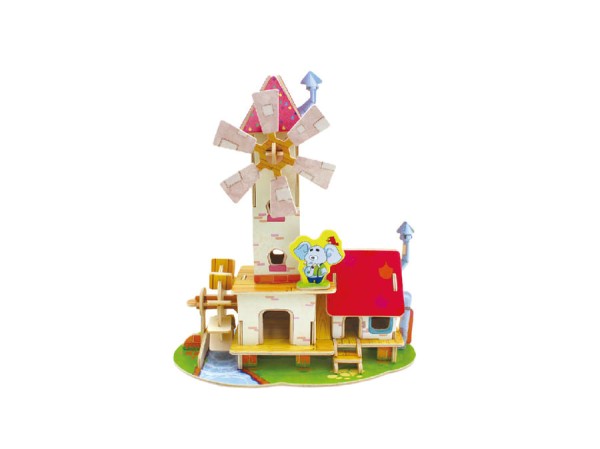 Encontraproduto.com.br - Quebra-Cabeça 3D Moinho Do Elefante - Robotime