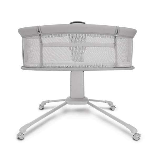 Encontraproduto.com.br - Berço Portátil Acoplado 3 em 1 com Balanço Automático Cinza Escuro – Mastela
