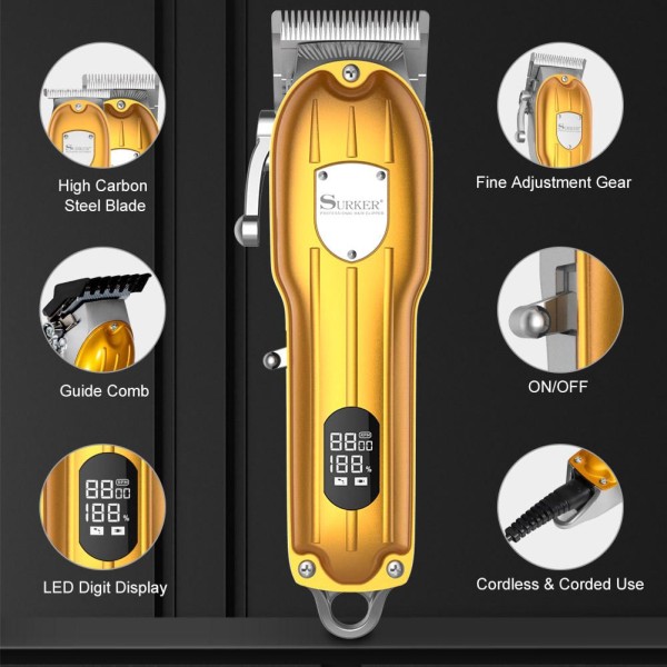 Encontraproduto.com.br - Máquina de Cortar Cabelo Profissional SURKER