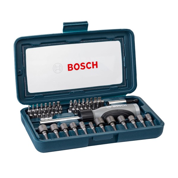 Encontraproduto.com.br - Kit para Parafusar com Maleta 46 Peças - 2607017399-000 - Bosch