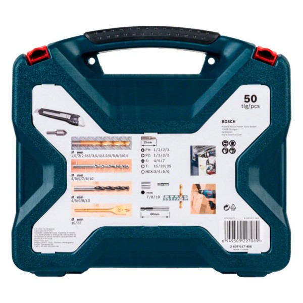 Encontraproduto.com.br - Kit X-Line 50 brocas Titanium Bosch