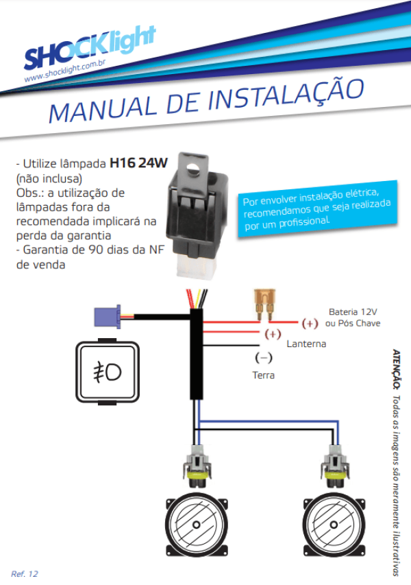 Encontraproduto.com.br - Kit Farol Auxiliar Milha Onix 2020 > Shocklight SL 043210