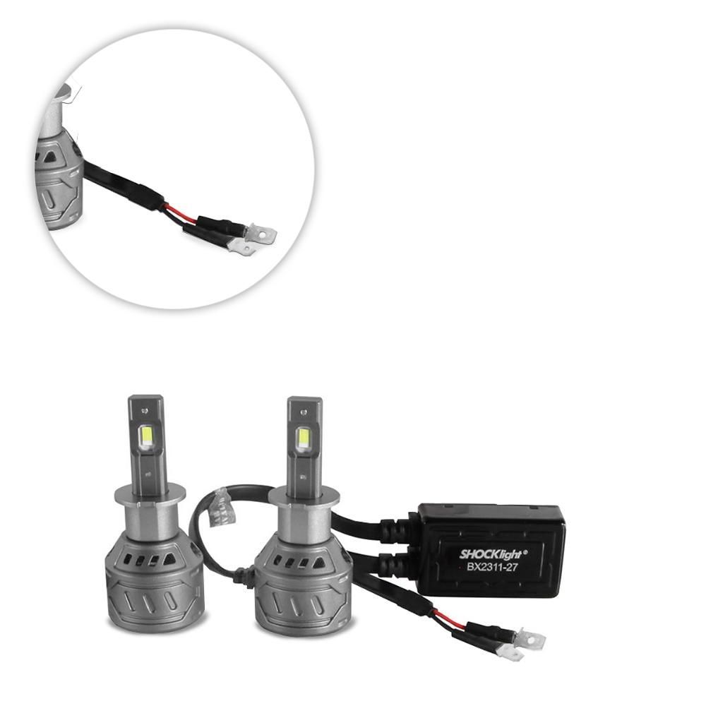 Encontraproduto.com.br - Par Lâmpadas Ultraled S17 Nano H3 Shocklight 6000k 12v 55w 5000lm