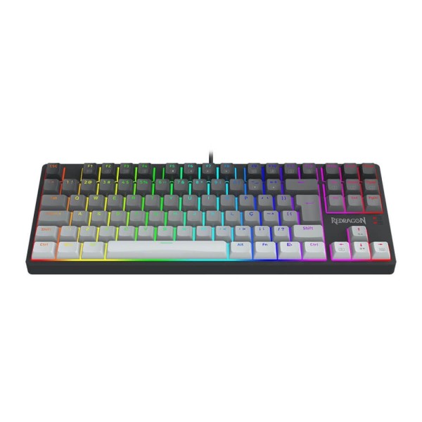 Encontraproduto.com.br - Teclado Mecânico Gamer Redragon Daksa RGB, Switch Brown Removíveis, ABNT2, Black/Gray