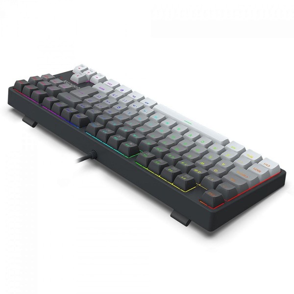 Encontraproduto.com.br - Teclado Mecânico Gamer Redragon Daksa RGB, Switch Brown Removíveis, ABNT2, Black/Gray