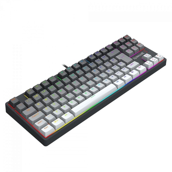 Encontraproduto.com.br - Teclado Mecânico Gamer Redragon Daksa RGB, Switch Brown Removíveis, ABNT2, Black/Gray