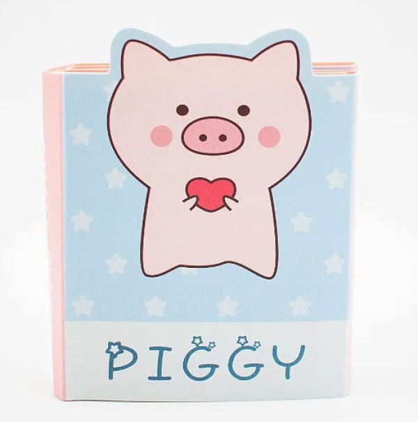 Bloco Adesivo Para Recados Cute Bichinhos 20 Folhas Diversas Estampas