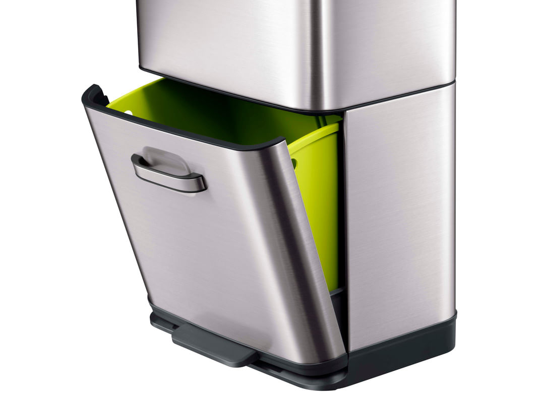 Encontraproduto.com.br - Lixeira Automática Moon 35l + 25l com Gaveta Members Mark