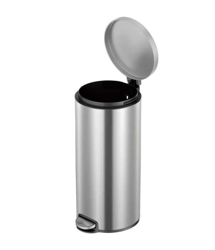 Encontraproduto.com.br - Kit Lixeiras Round 5L 8L e 30L Members Mark Aço Inox