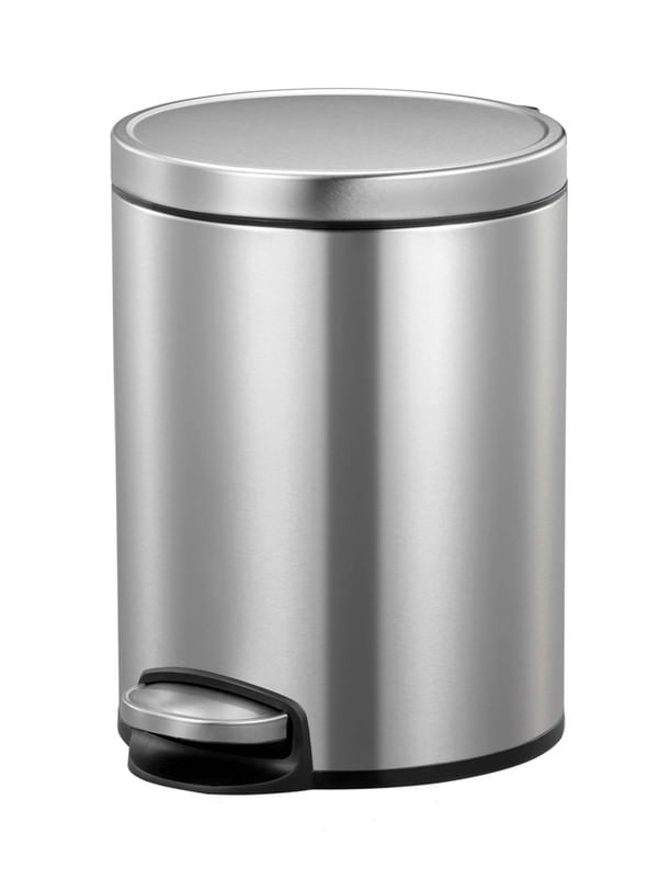 Encontraproduto.com.br - Kit Lixeiras Round 5L 8L e 30L Members Mark Aço Inox