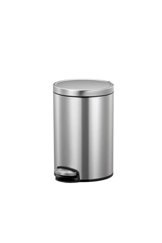 Encontraproduto.com.br - Kit Lixeiras Round 5L 8L e 30L Members Mark Aço Inox