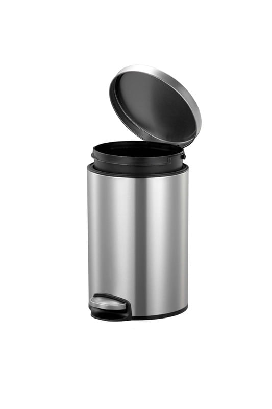 Encontraproduto.com.br - Kit Lixeiras Round 5L 8L e 30L Members Mark Aço Inox