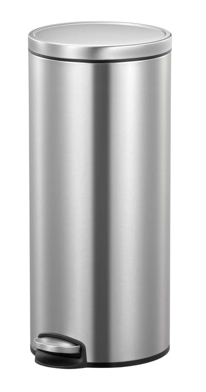 Encontraproduto.com.br - Kit Lixeiras Round 5L 8L e 30L Members Mark Aço Inox