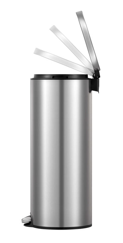 Encontraproduto.com.br - Kit Lixeiras Round 5L 8L e 30L Members Mark Aço Inox