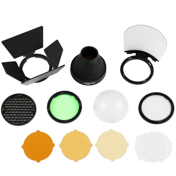 Encontraproduto.com.br - Kit Godox AK-R1 para Flash Cabeça Redonda 