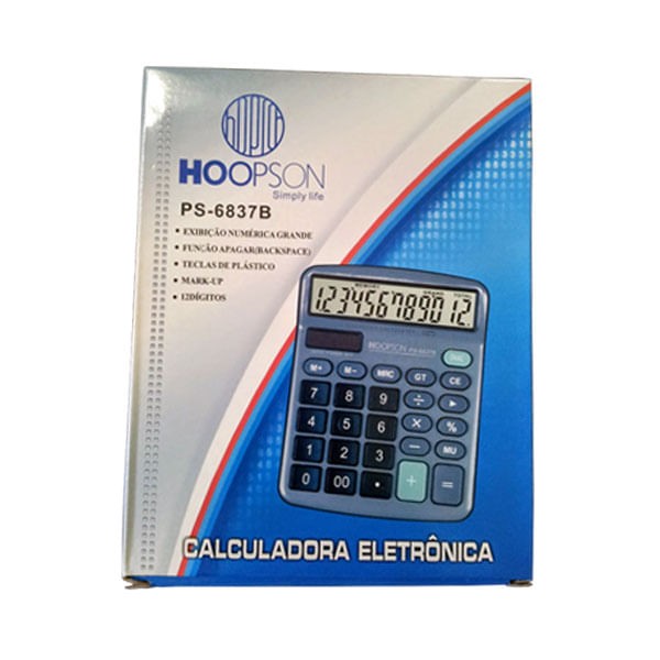 Encontraproduto.com.br - Calculadora 12 Dígitos 6837 - Hoopson